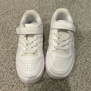 Adidas kids white sneakers size 8K